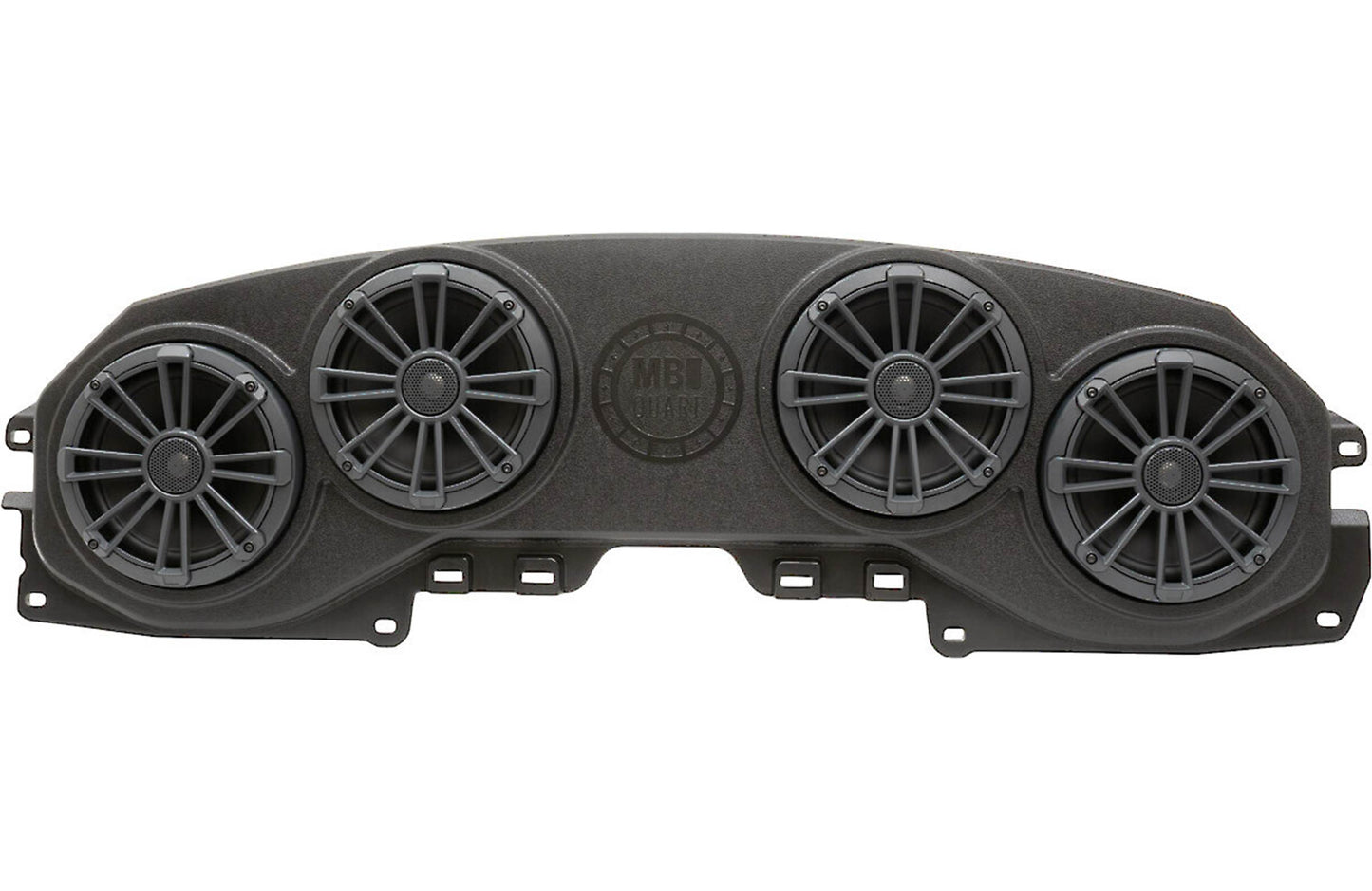 MB Quart MBQJ-48CRGB Overhead soundbar loaded with RGB LED lighting and four 8" 2-way speakers for select 2018-up Jeep Wrangler and Gladiator vehicles