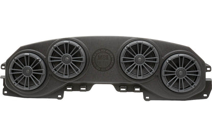 MB Quart MBQJ-48CRGB Overhead soundbar loaded with RGB LED lighting and four 8" 2-way speakers for select 2018-up Jeep Wrangler and Gladiator vehicles