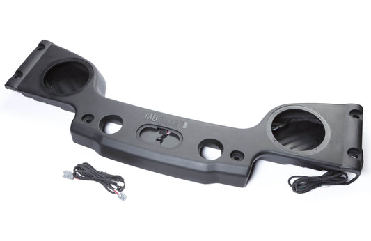 MB Quart MBQJK-28E Unloaded soundbar with openings for 8" coaxial speakers — designed and tuned for 2007-18 Jeep Wrangler JK