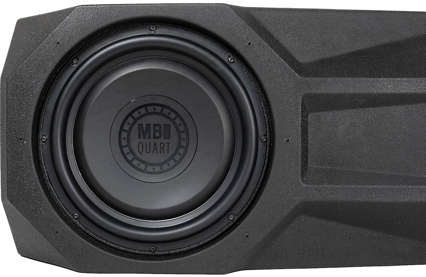 MB Quart MBQJL-302 400-watt ported subwoofer enclosure w/ 12" speaker — fits 2018-up Jeep Wrangler JL