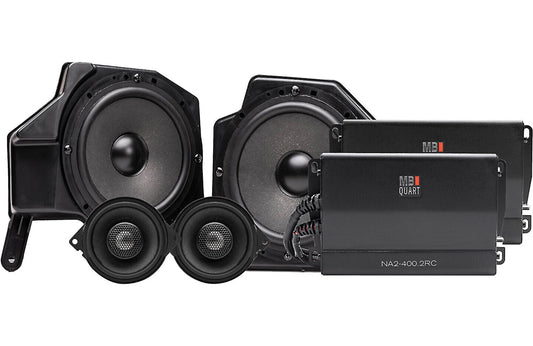 MB Quart MBQJ-STG4A-1 Stage 4 Jeep audio system with 3-1/2" coaxial and 6-1/2" midbass speakers and two 2-channel amplifiers — fits select 2018-up Jeep models