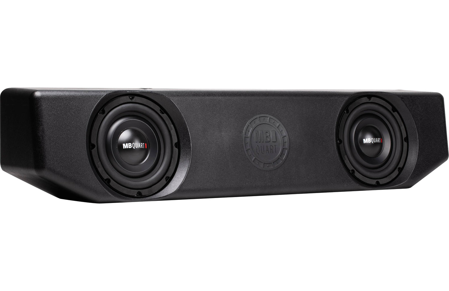 MB Quart MBQJT-SUBA-1 Custom underseat enclosure with two 8" subs and amplifier — fits select Jeep Gladiator