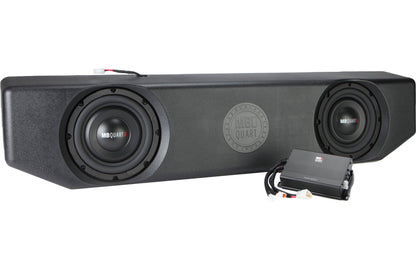 MB Quart MBQJT-SUBA-1 Custom underseat enclosure with two 8" subs and amplifier — fits select Jeep Gladiator