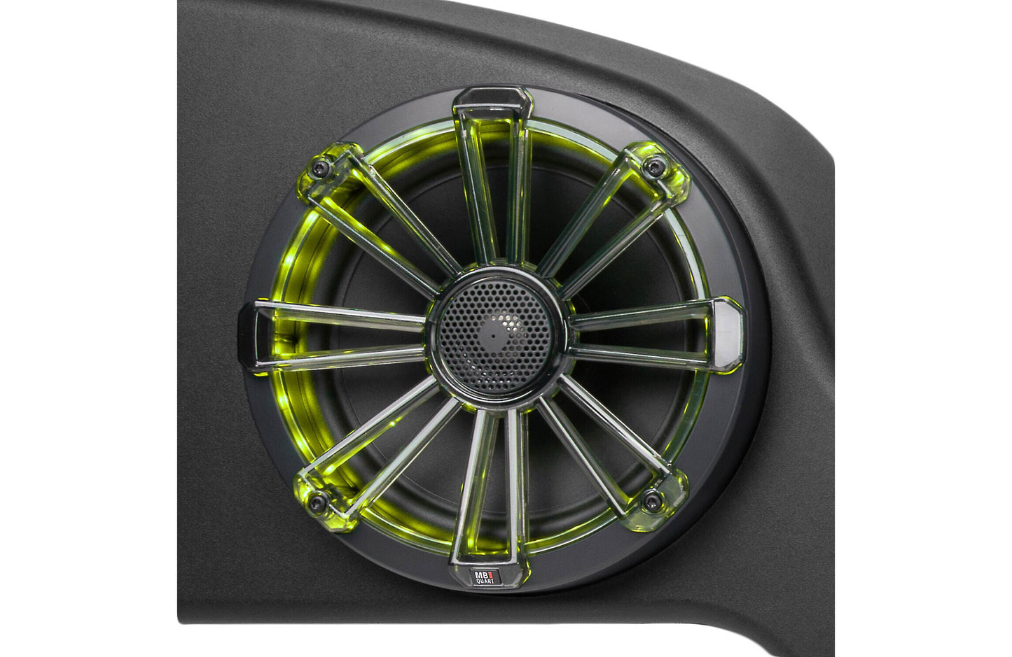 MB Quart MBQJK-28CRGB Soundbar with 8" RGB LED coaxial speakers — designed and tuned for 2007-18 Jeep Wrangler JK