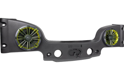 MB Quart MBQJK-28CRGB Soundbar with 8" RGB LED coaxial speakers — designed and tuned for 2007-18 Jeep Wrangler JK