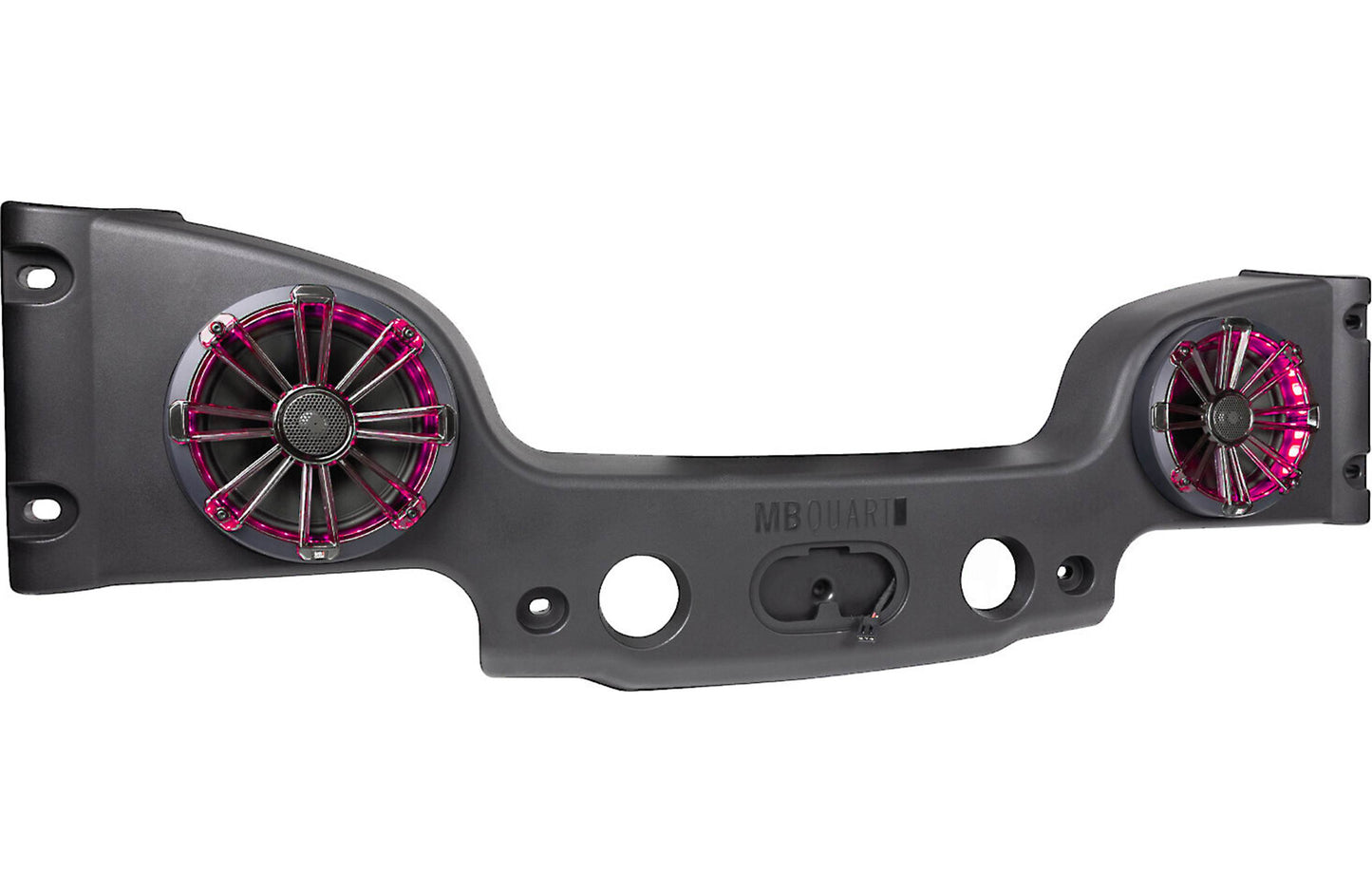 MB Quart MBQJK-28CRGB Soundbar with 8" RGB LED coaxial speakers — designed and tuned for 2007-18 Jeep Wrangler JK