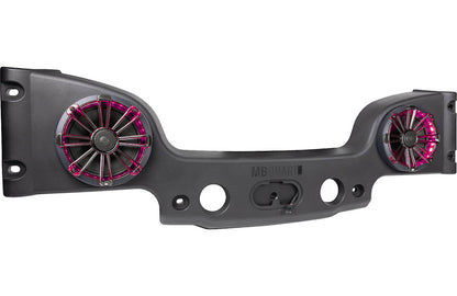 MB Quart MBQJK-28CRGB Soundbar with 8" RGB LED coaxial speakers — designed and tuned for 2007-18 Jeep Wrangler JK