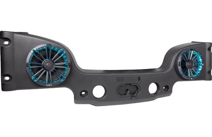 MB Quart MBQJK-28CRGB Soundbar with 8" RGB LED coaxial speakers — designed and tuned for 2007-18 Jeep Wrangler JK