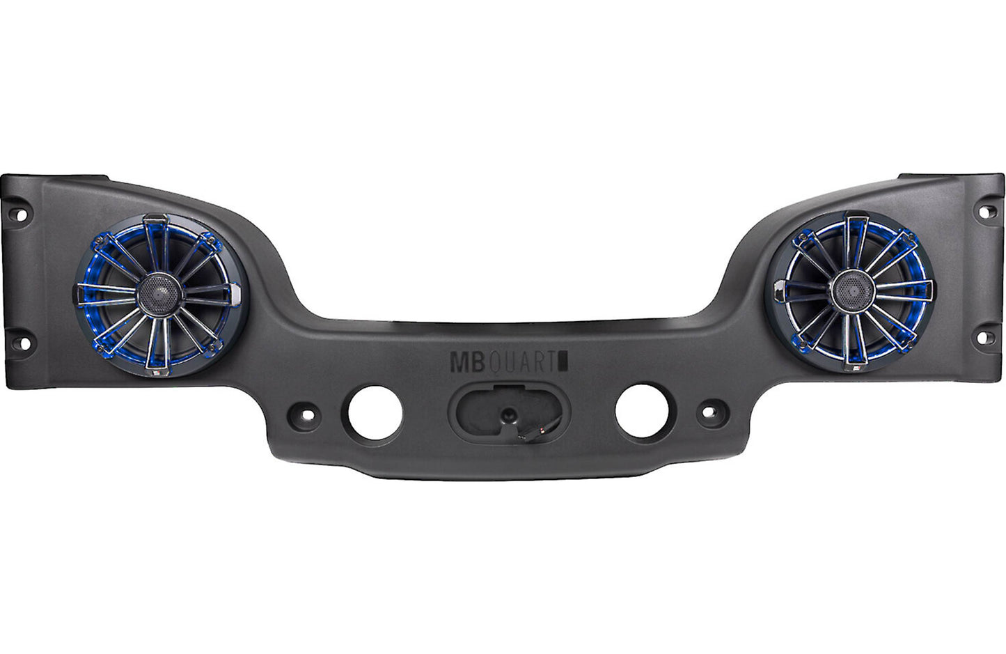 MB Quart MBQJK-28CRGB Soundbar with 8" RGB LED coaxial speakers — designed and tuned for 2007-18 Jeep Wrangler JK