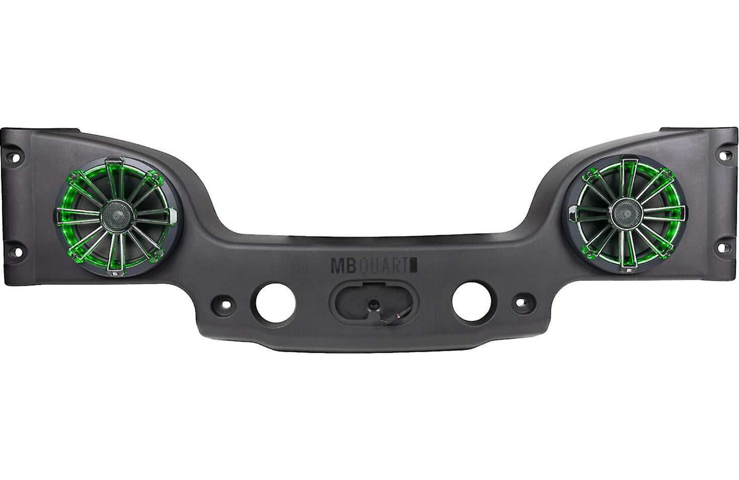 MB Quart MBQJK-28CRGB Soundbar with 8" RGB LED coaxial speakers — designed and tuned for 2007-18 Jeep Wrangler JK