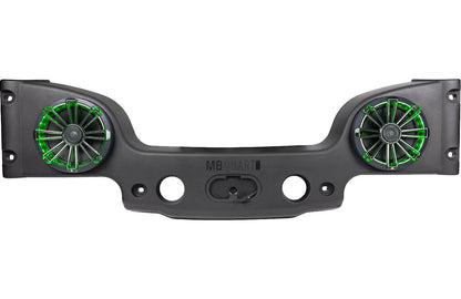 MB Quart MBQJK-28CRGB Soundbar with 8" RGB LED coaxial speakers — designed and tuned for 2007-18 Jeep Wrangler JK