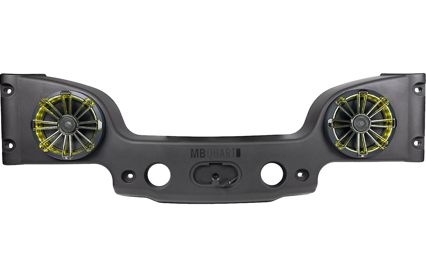 MB Quart MBQJK-28CRGB Soundbar with 8" RGB LED coaxial speakers — designed and tuned for 2007-18 Jeep Wrangler JK