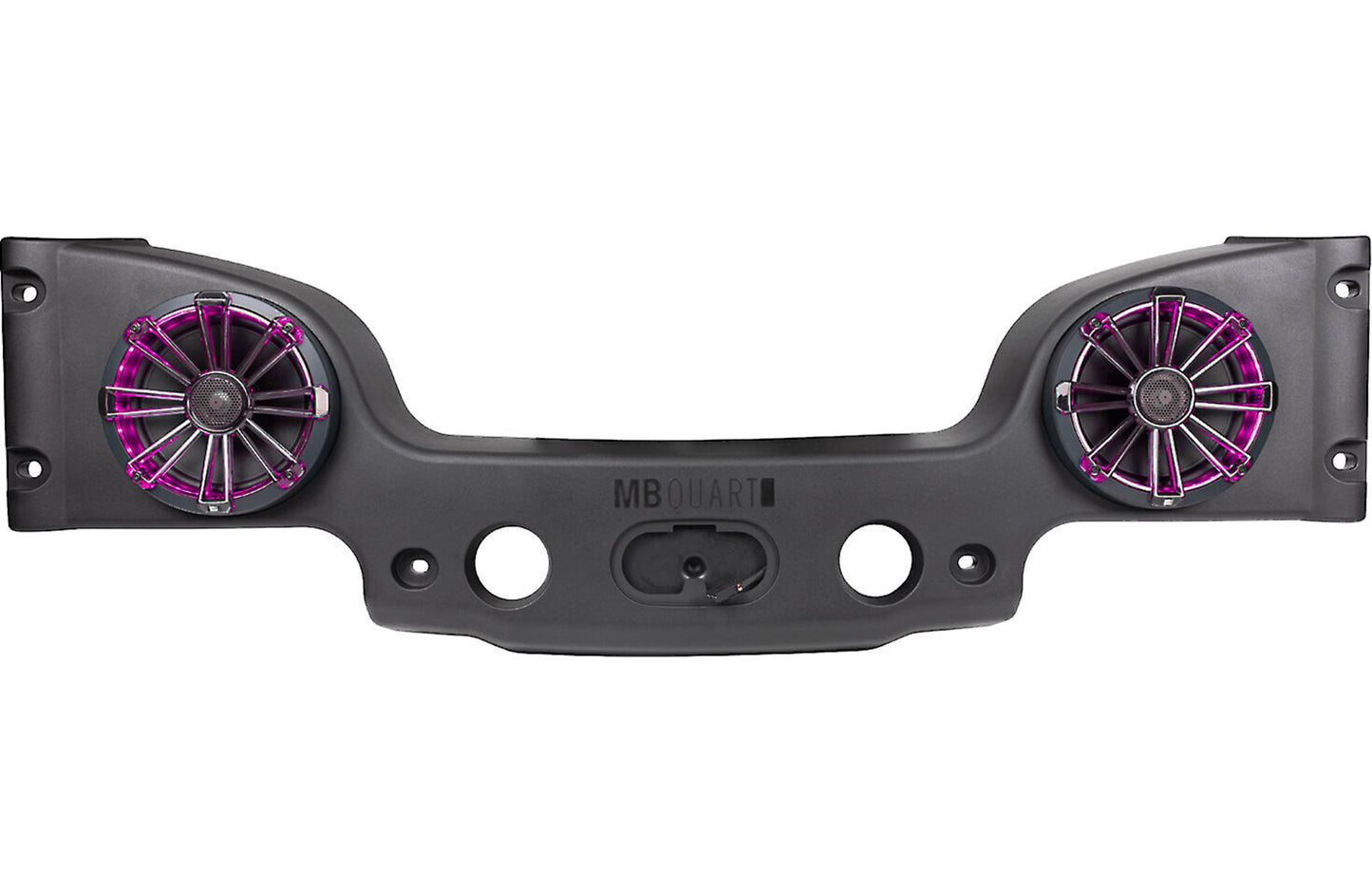 MB Quart MBQJK-28CRGB Soundbar with 8" RGB LED coaxial speakers — designed and tuned for 2007-18 Jeep Wrangler JK
