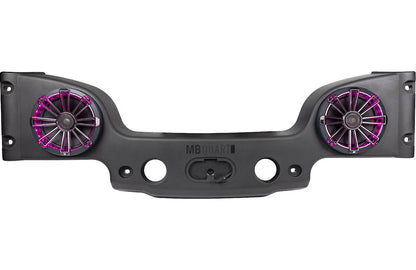MB Quart MBQJK-28CRGB Soundbar with 8" RGB LED coaxial speakers — designed and tuned for 2007-18 Jeep Wrangler JK