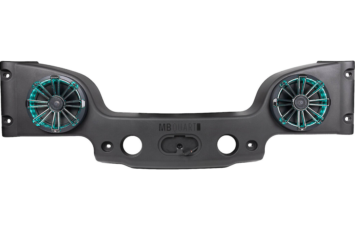 MB Quart MBQJK-28CRGB Soundbar with 8" RGB LED coaxial speakers — designed and tuned for 2007-18 Jeep Wrangler JK