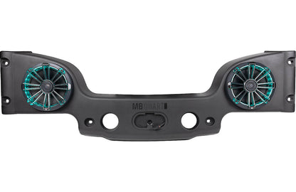 MB Quart MBQJK-28CRGB Soundbar with 8" RGB LED coaxial speakers — designed and tuned for 2007-18 Jeep Wrangler JK