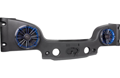 MB Quart MBQJK-28CRGB Soundbar with 8" RGB LED coaxial speakers — designed and tuned for 2007-18 Jeep Wrangler JK