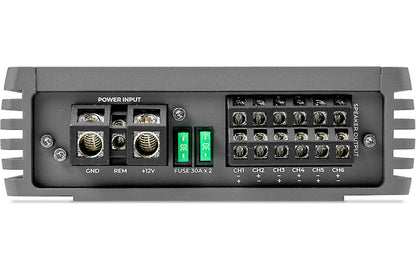 MB Quart QA1-900.6DSP Q-Series 6-channel amplifier with digital signal processing — 90 watts RMS x 6