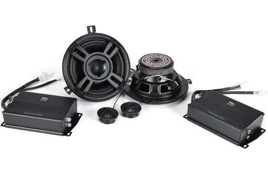 MB Quart MBQJK-STG2AH-1 Stage 2 Jeep audio system with 6-1/2" component speakers and two 400-watt amplifiers — fits 2007-18 Wrangler (JK)