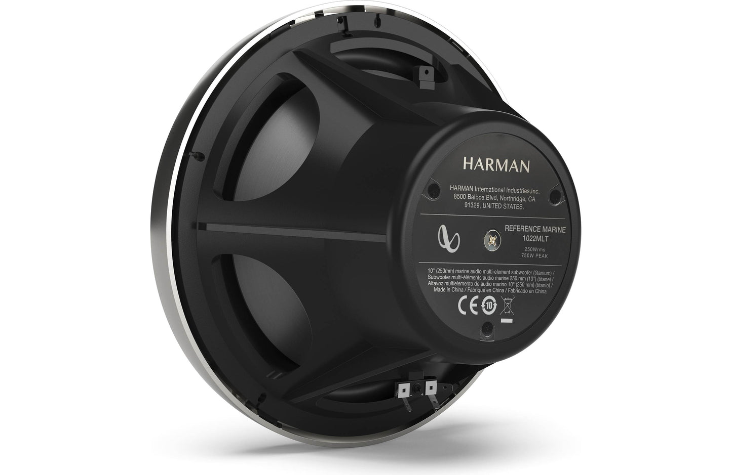 Infinity 1022MLT 10" Reference Series 4-ohm marine subwoofer (Titanium)