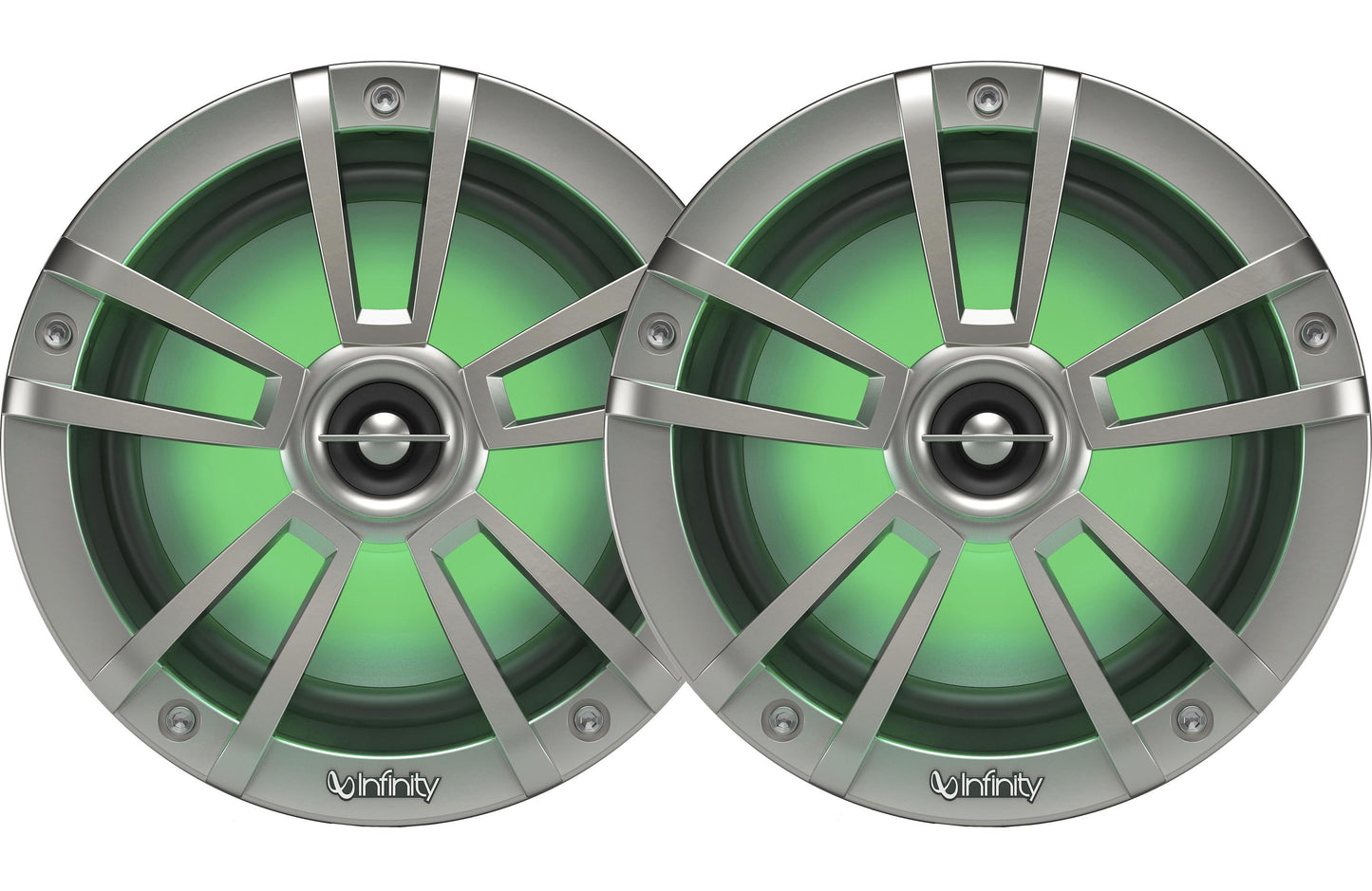 Infinity 622MLT Reference Series 6-1/2" 2-way marine speakers with built-in RGB LED lights (Titanium)