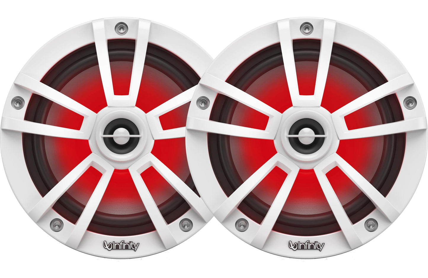 Infinity 622MLW Reference Series 6-1/2" 2-way marine speakers with built-in RGB LED lights (White)