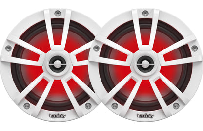Infinity 622MLW Reference Series 6-1/2" 2-way marine speakers with built-in RGB LED lights (White)