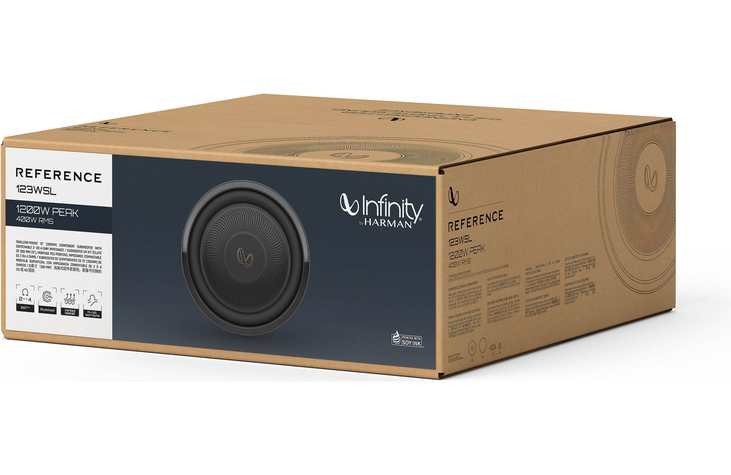 Infinity INFSUBRF103WSL 103WSL Reference Series 10" shallow-mount component subwoofer with 2- or 4-ohm selectable impedance