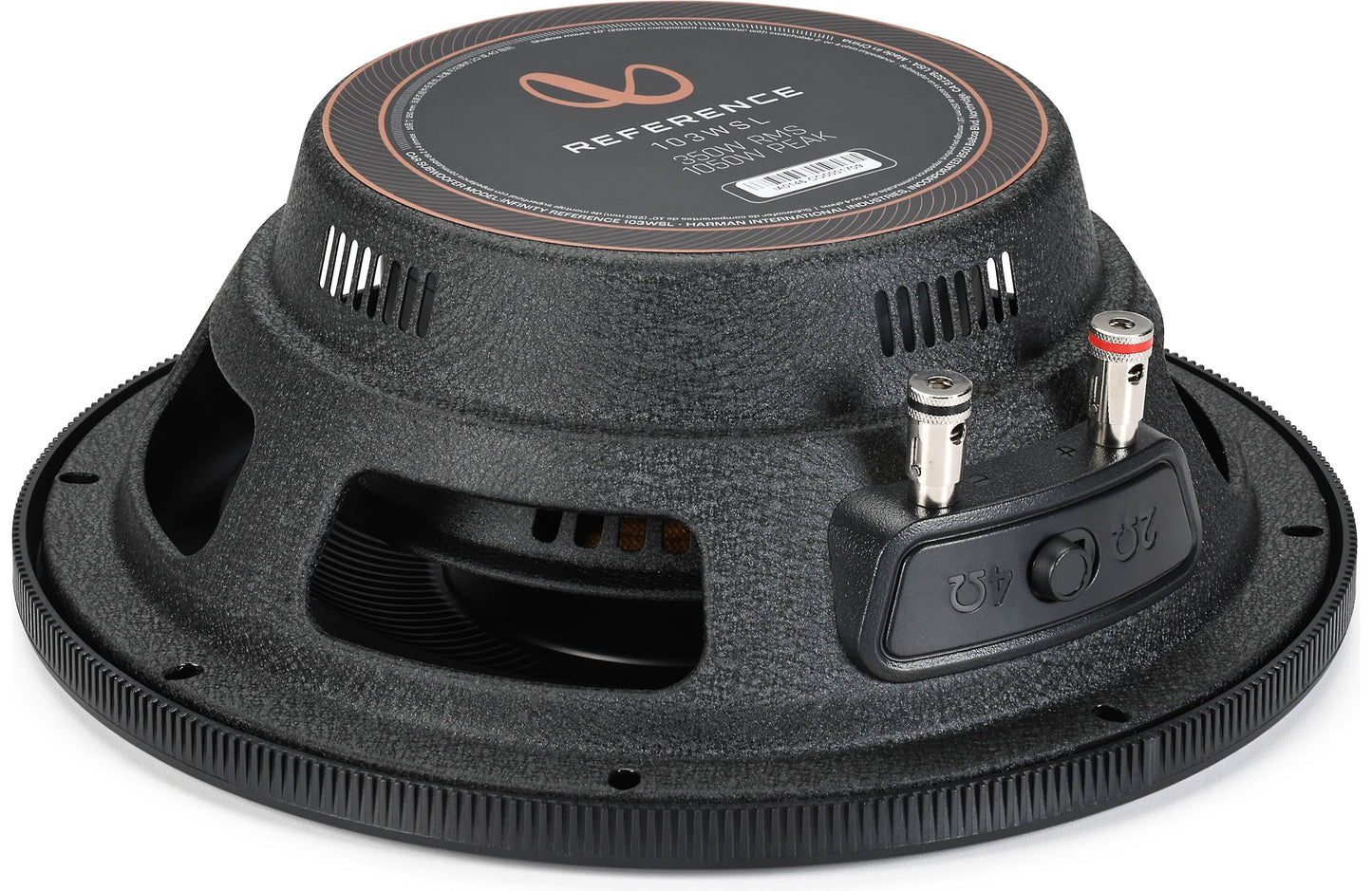 Infinity INFSUBRF103WSL 103WSL Reference Series 10" shallow-mount component subwoofer with 2- or 4-ohm selectable impedance