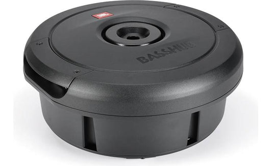 JBL Stadium BassHub Passive sealed enclosure with 11" dual 4-ohm voice coil subwoofer — mounts to hub of spare tire