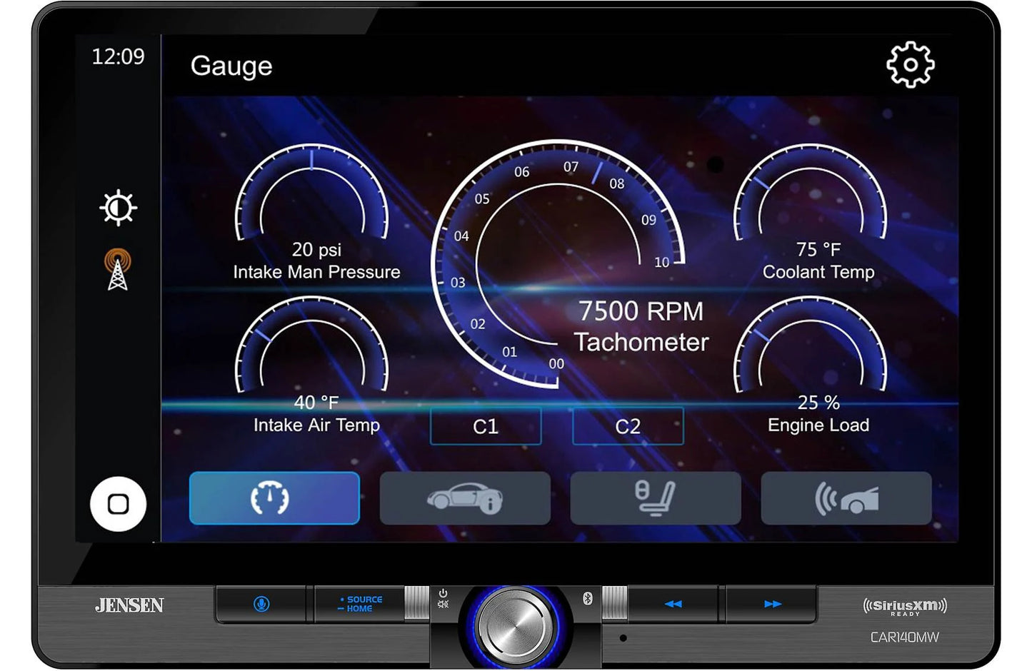 Jensen CAR140MW - 10.1" touchscreen, wired or wireless Apple CarPlay® and Android™ (no discs), SiriusXM satellite-ready