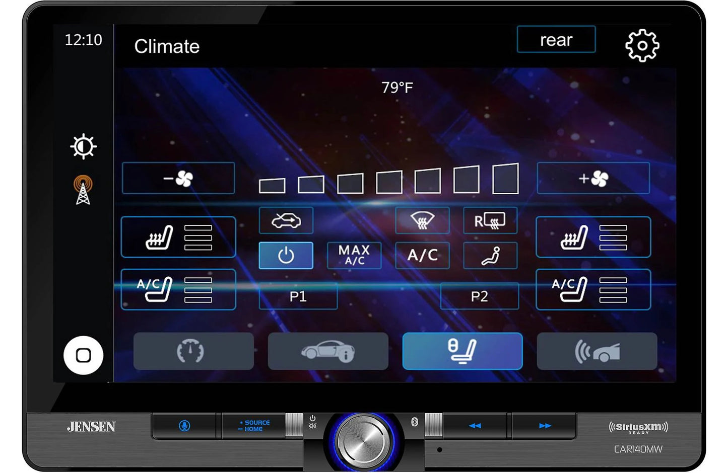 Jensen CAR140MW - 10.1" touchscreen, wired or wireless Apple CarPlay® and Android™ (no discs), SiriusXM satellite-ready