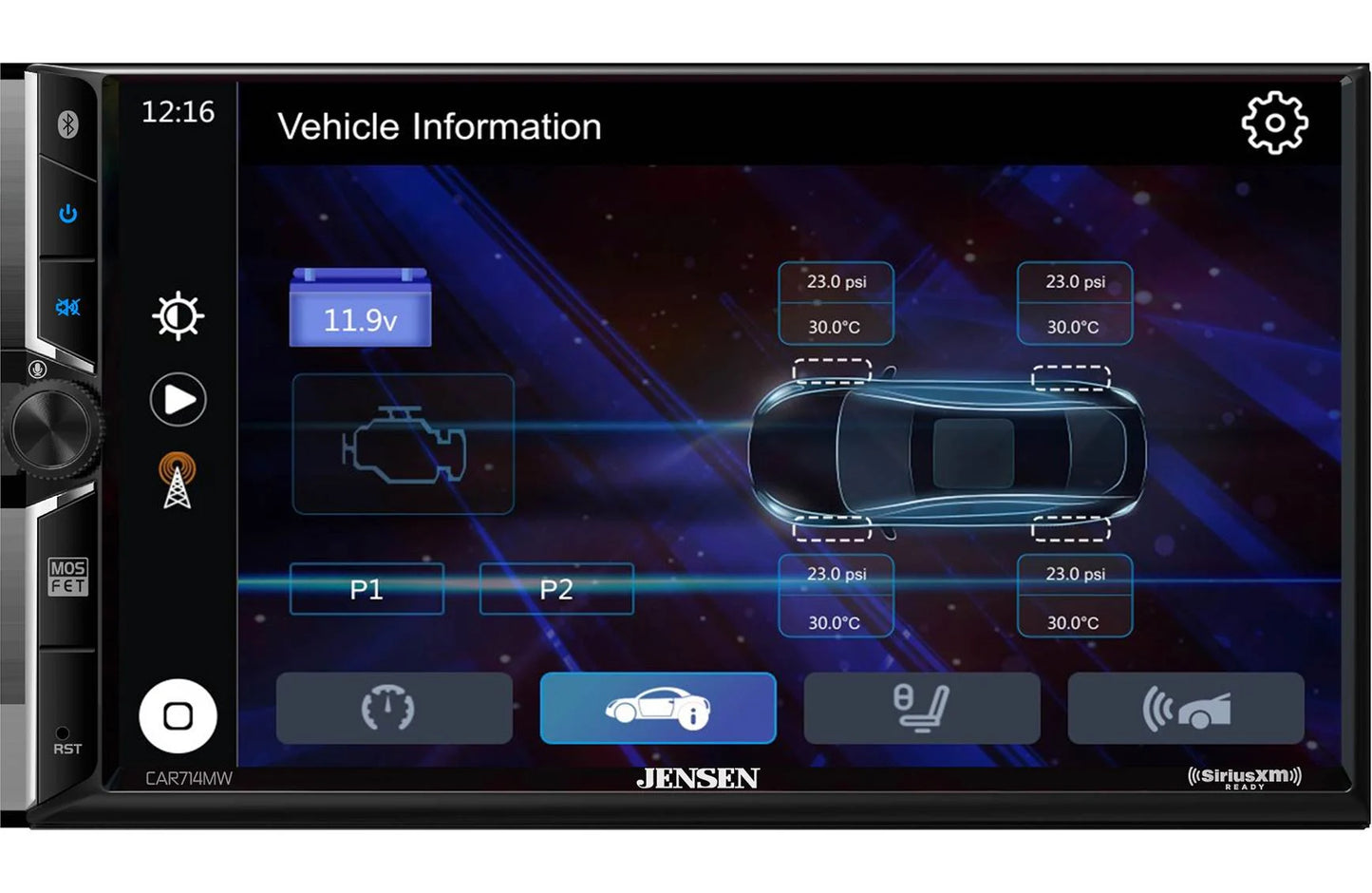 Jensen CAR714MW - 7" touchscreen, wired or wireless Apple CarPlay® and Android™ (no discs), SiriusXM satellite-ready