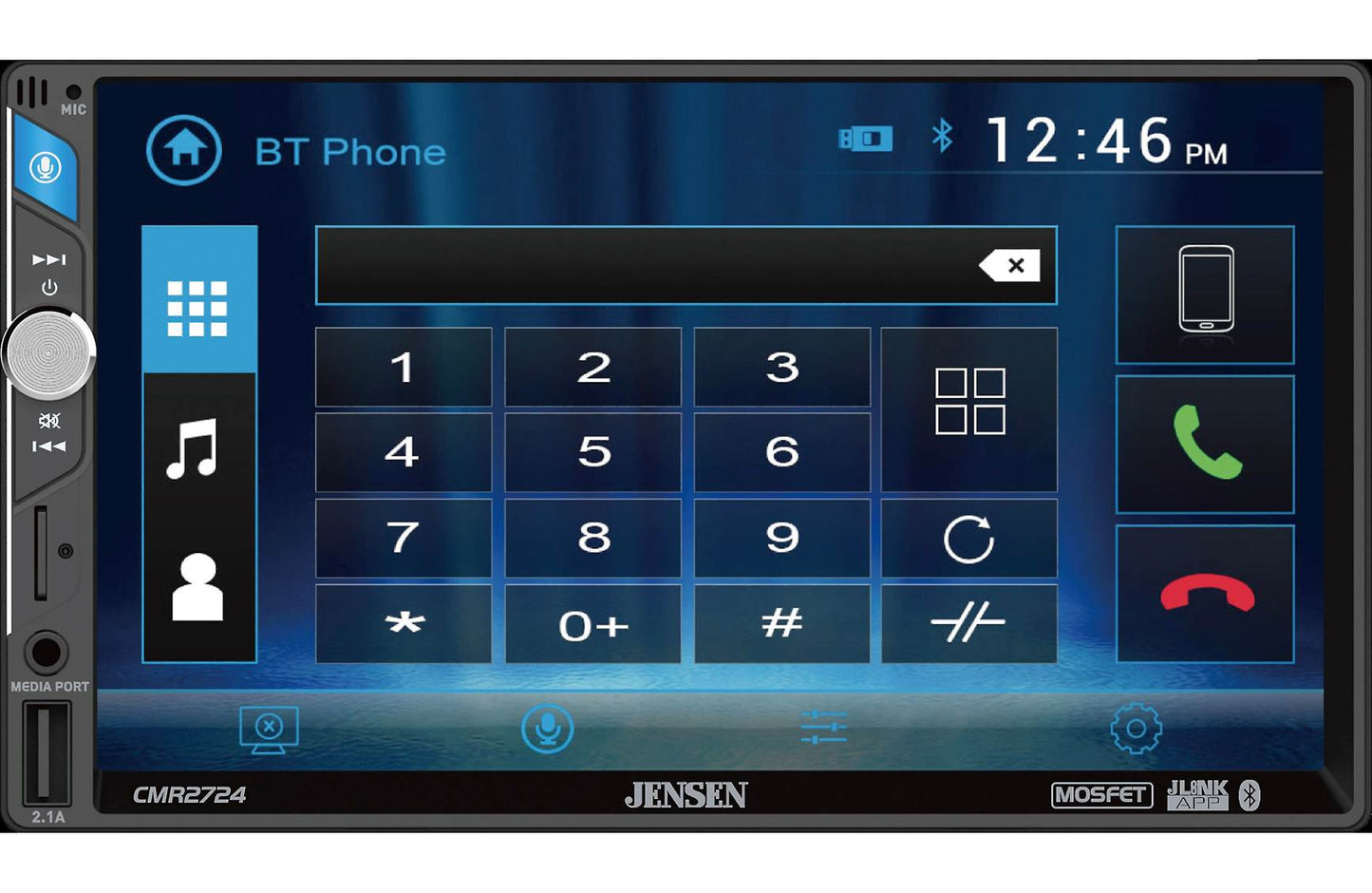 Jensen CMR2724 - 7" touchscreen, wired or wireless Apple CarPlay® and Android™ (no discs)