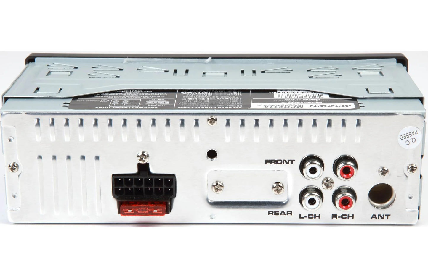 Jensen MPR2110 - Single-DIN, AM/FM, bluetooth head unit (no disc)