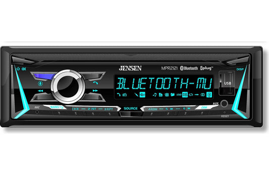 Jensen MPR2121 - Single-DIN, AM/FM, bluetooth head unit (no disc)