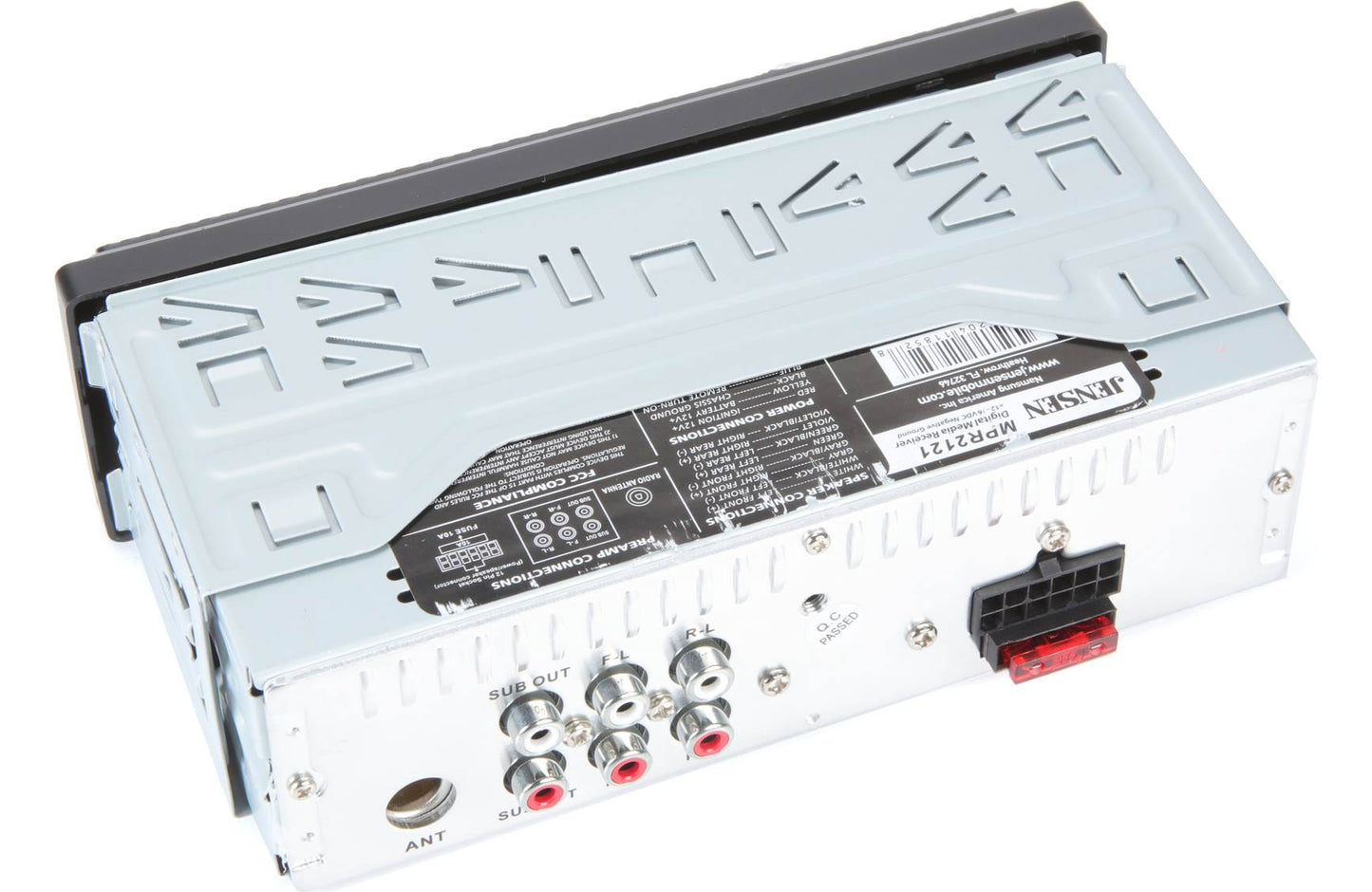 Jensen MPR2121 - Single-DIN, AM/FM, bluetooth head unit (no disc)
