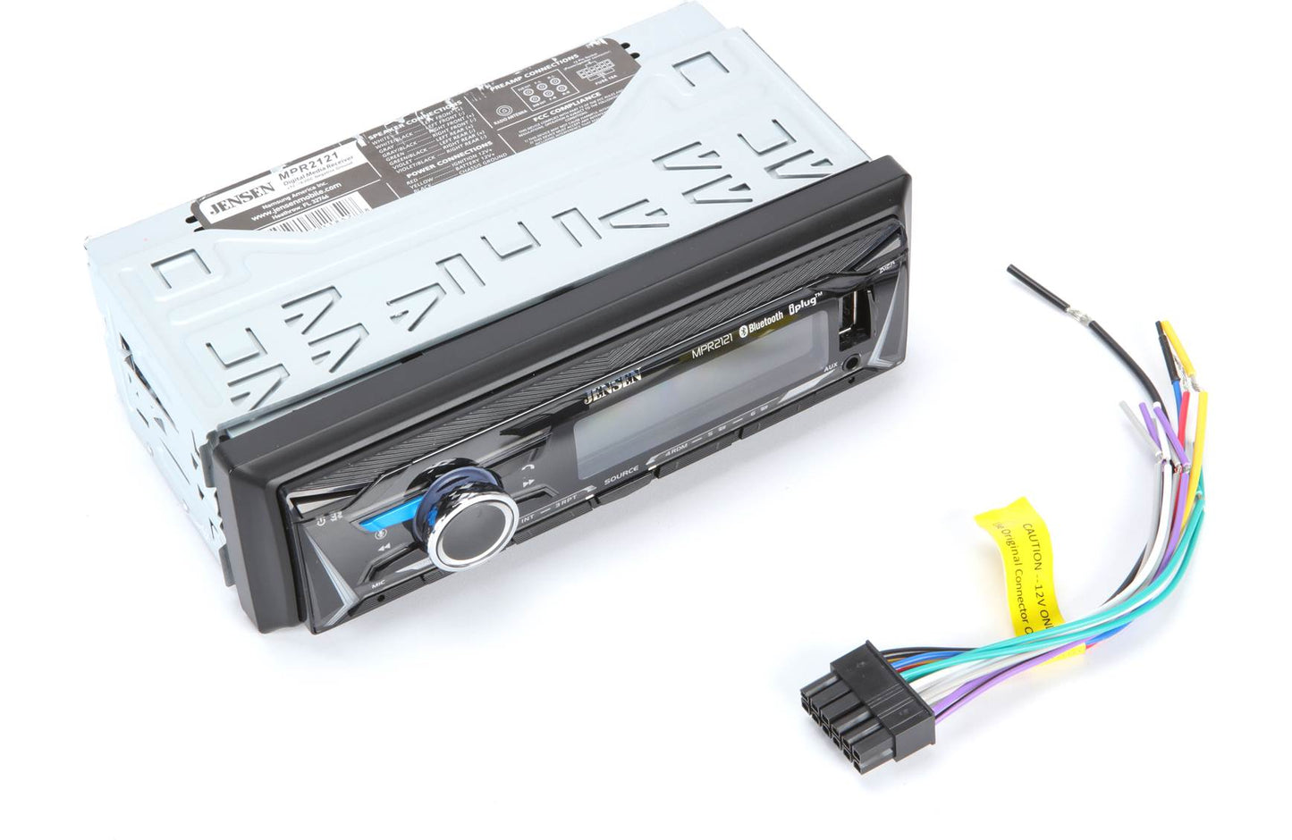 Jensen MPR2121 - Single-DIN, AM/FM, bluetooth head unit (no disc)