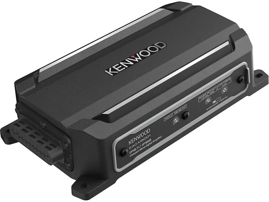 Kenwood KAC-M5001 Compact mono marine subwoofer amplifier — 300 watts RMS x 1 at 2 ohms