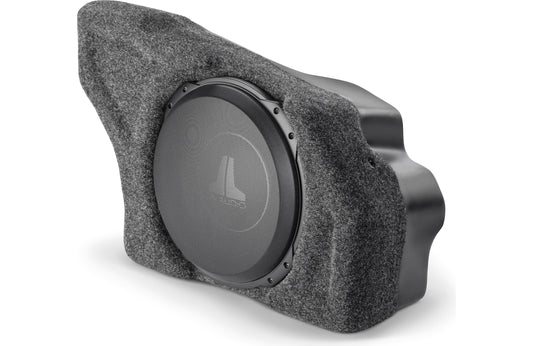 JL Audio SB-F-MUSCPE/12TW3 Stealthbox® Custom-fit fiberglass enclosure with 12" TW3-D4 subwoofer — fits 2015-23 Ford Mustang coupe only