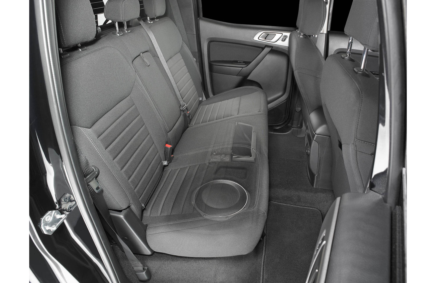 JL Audio SB-F-RNGSCG410TW1 Stealthbox® Custom-fit fiberglass enclosure with 10" 10TW1-2 subwoofer — fits 2019-up Ford Ranger SuperCrew trucks