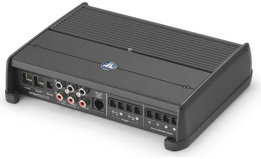 JL Audio XDM500/3 3-channel car/marine amplifier — 75 watts RMS x 2 at 4 ohms + 300 watts RMS x 1 at 2 ohms