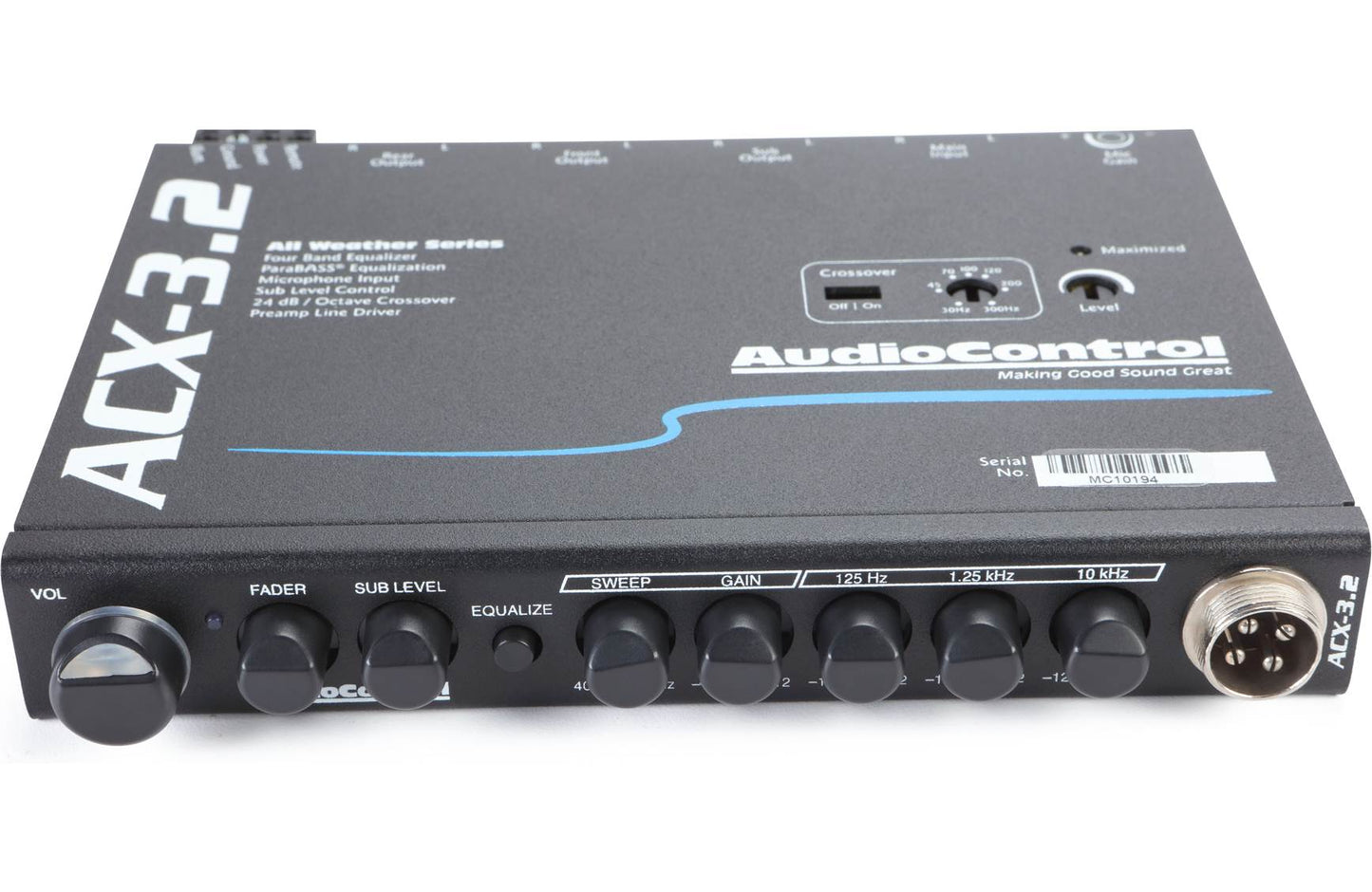 AudioControl ACX-3.2 All-weather stereo EQ and crossover w/paging microphone