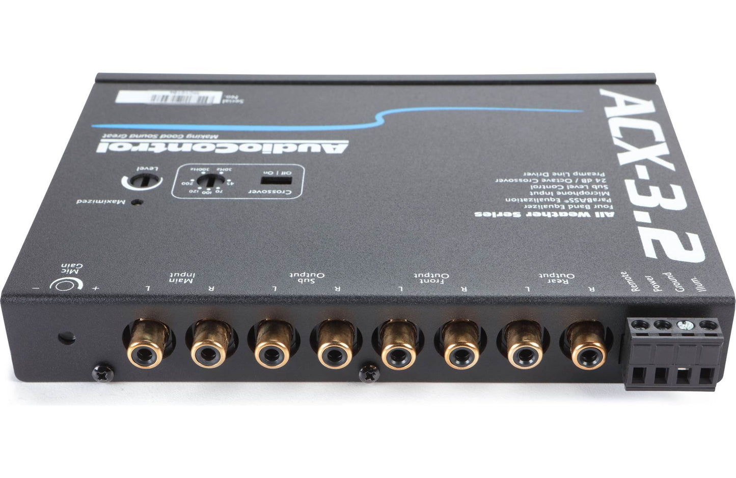 AudioControl ACX-3.2 All-weather stereo EQ and crossover w/paging microphone