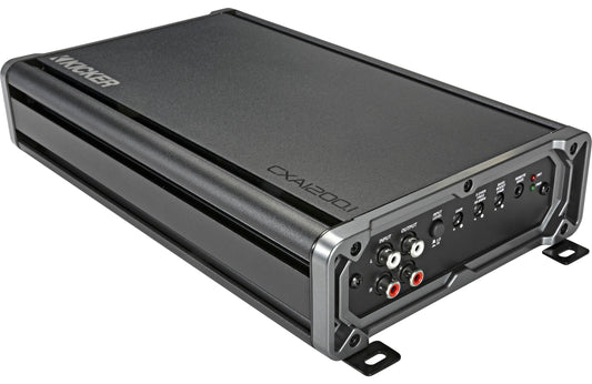 Kicker 46CXA1200.1 CX Series mono subwoofer amplifier — 1,200 watts RMS x 1 at 2 ohms