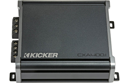 Kicker 46CXA400.1 CX Series mono subwoofer amplifier — 400 watts RMS x 1 at 1 ohm