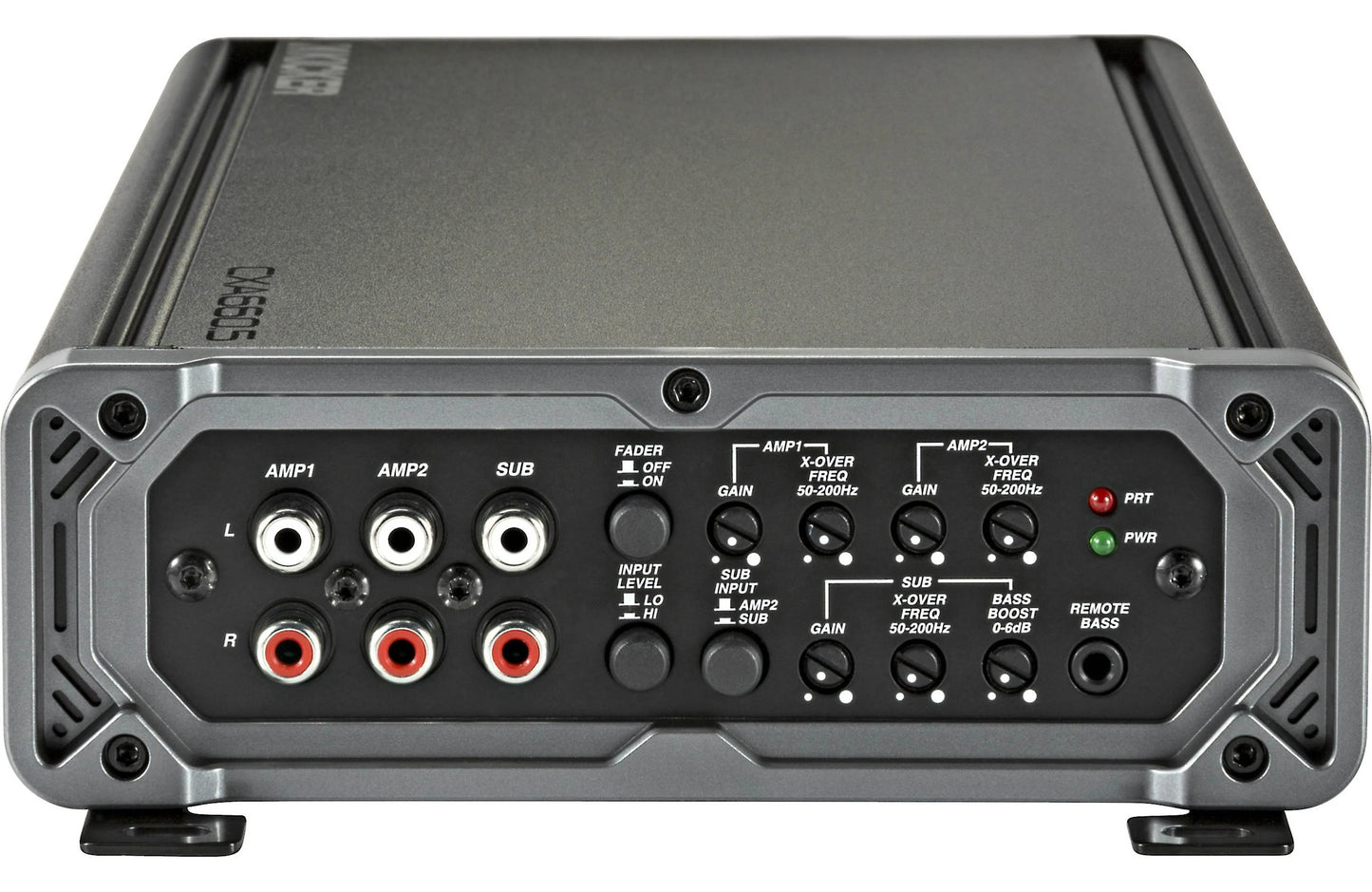 Kicker 46CXA660.5 CX Series 5-channel car amplifier — 65 watts RMS x 4 at 4 ohms + 300 watts RMS x 1 at 2 ohms