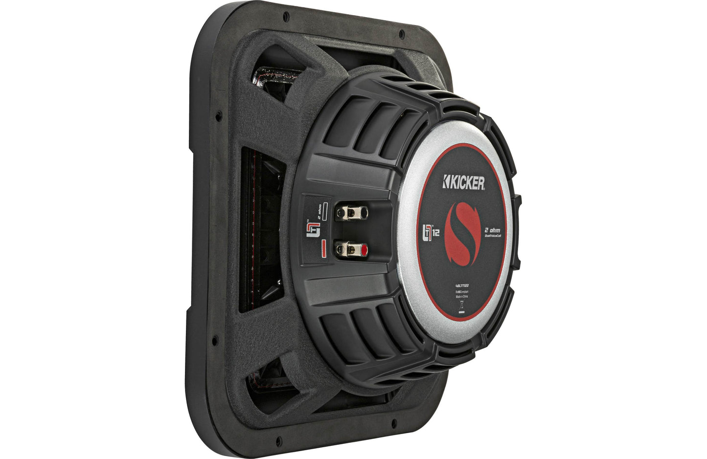 Kicker 46L7T122 Solo-Baric L7T Series shallow-mount 12" dual 2-ohm voice coil component subwoofer