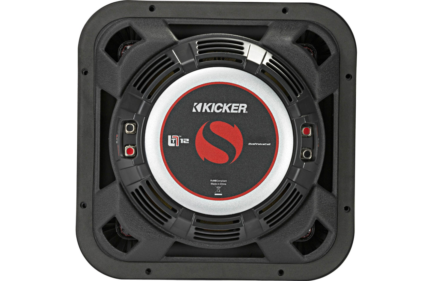 Kicker 46L7T124 Solo-Baric L7T Series shallow-mount 12" dual 4-ohm voice coil component subwoofer