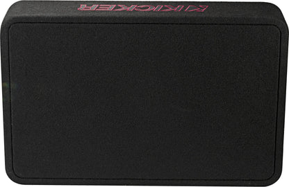 Kicker 46TL7T122 Sealed 2-ohm enclosure with single square L7T Series 12" shallow-mount subwoofer